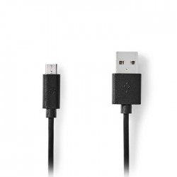 NEDIS CCGL60500BK20 Καλώδιο USB A αρσ. - USB Micro-B αρσ., 2m